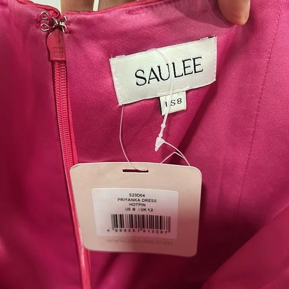 SAU LEE Priyanka Dress in Hot Pink - Picture 7 of 14